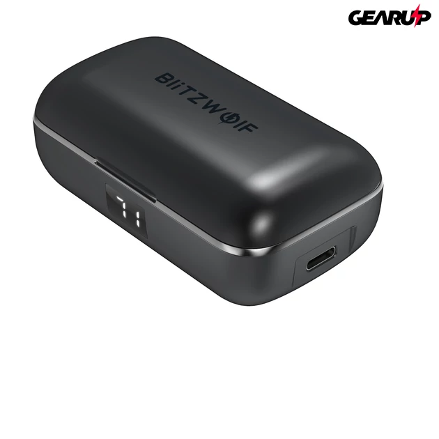 Kép 12/12 - BlitzWolf® BW-FYE6: vezeték nélküli grafén fülhallgató digitális kijelzővel és mikrofonnal (IPX6)