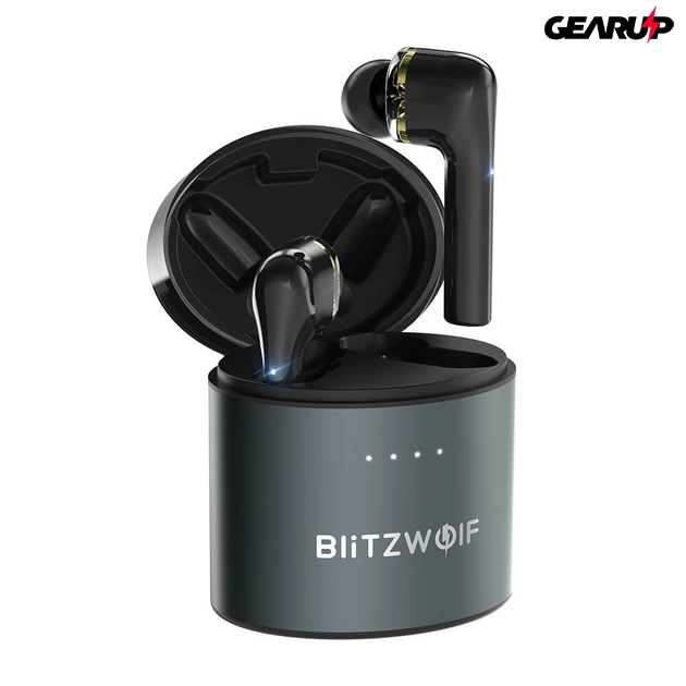 BlitzWolf® BW-FYE8: teljesen vezeték nélküli grafén Dual Dynamic Driver fülhallgató töltődobozzal