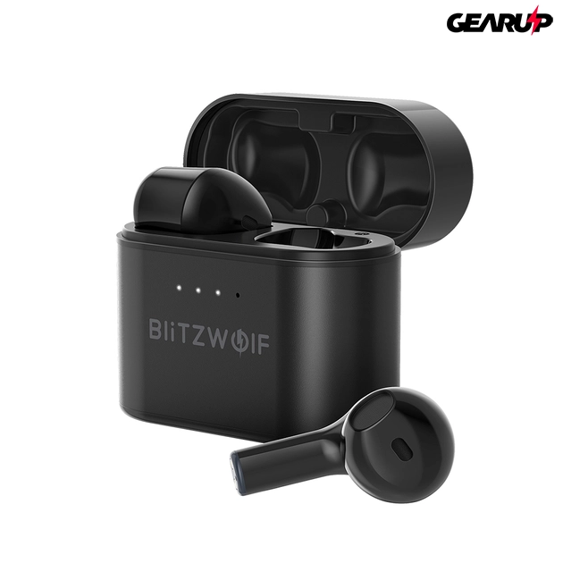 Kép 2/5 - BlitzWolf® BW-FYE9: teljesen vezeték nélküli fülhallgató töltődobozzal - CVC 8.0 + DSP zajcsökkentés