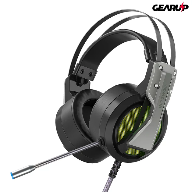 Kép 1/6 - BlitzWolf® BW-GH1: 7.1 gamer fejhallgató RGB leddel 1