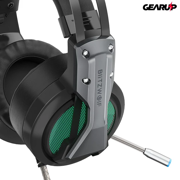 Kép 2/6 - BlitzWolf® BW-GH1: 7.1 gamer fejhallgató RGB leddel