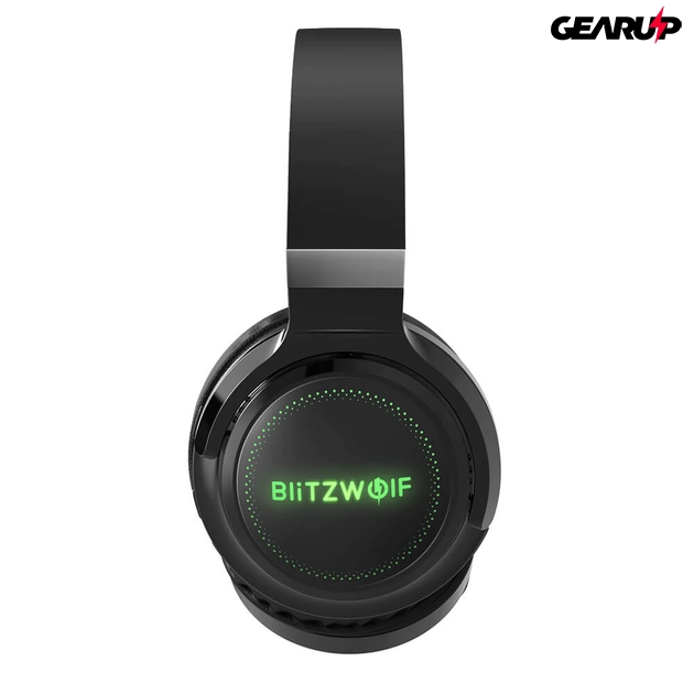 BlitzWolf® BW-HP0 Pro: Bluetooth fejhallgató RGB leddel és akár 42 órás üzemidővel oldalról