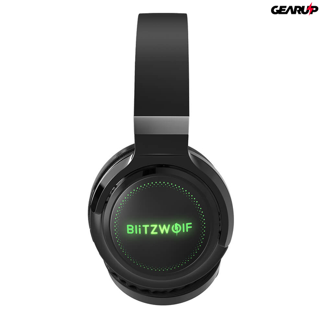 BlitzWolf® BW-HP0 Pro: Bluetooth fejhallgató RGB leddel és akár 42 órás üzemidővel oldalról