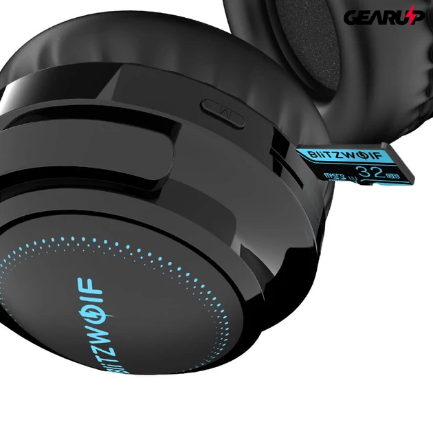 Kép 5/6 - BlitzWolf® BW-HP0 Pro: Bluetooth fejhallgató RGB leddel és akár 42 órás üzemidővel fülpárna