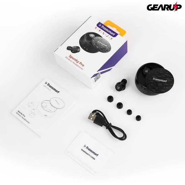 Kép 3/3 - Tronsmart Spunky Pro: vezeték nélküli fülhallgató vezeték nélkül tölthető töltődobozzal (IPX5)
