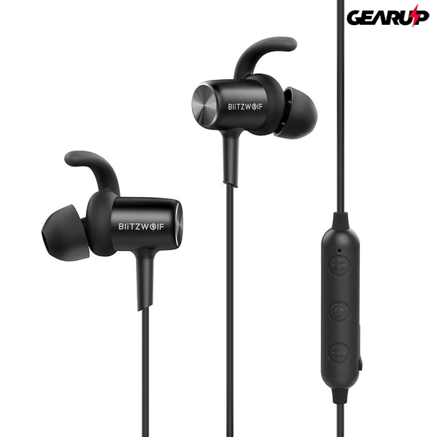 Kép 1/5 - BlitzWolf® BW-BTS1: vezeték nélküli cseppálló fülhallgató mikrofonnal (IPX4) 1