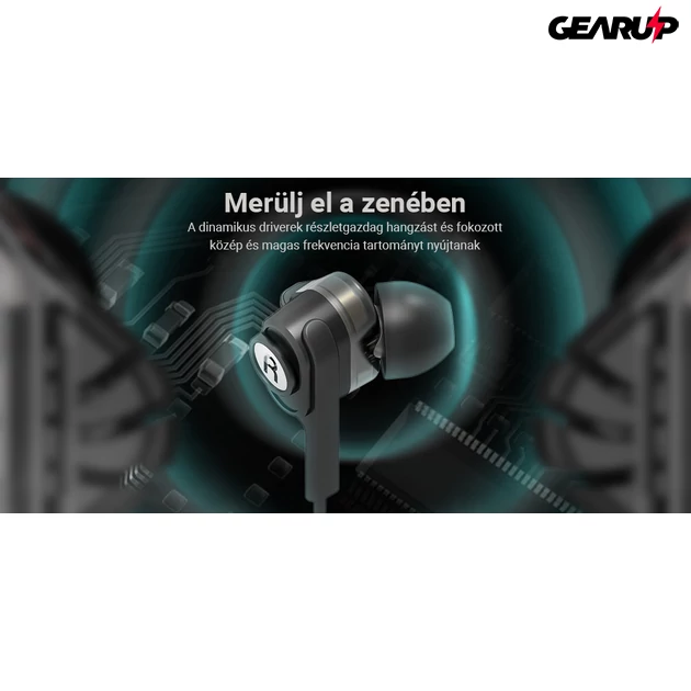 Kép 5/13 - BlitzWolf® BW-ES2: Dual Dynamic Driver In-ear mikrofonos fülhallgató