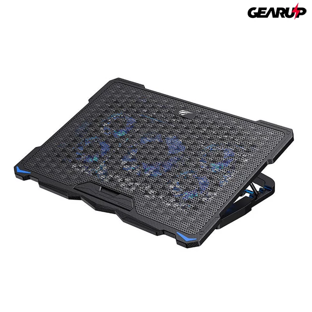 Kép 1/5 - Havit laptop hűtőpad 5 beépített ventilátorral, 17&quot; méretig