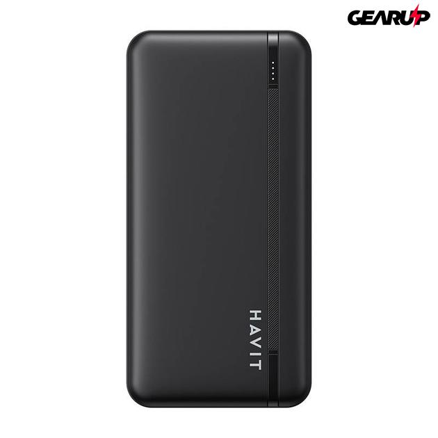 Havit 20000mAh powerbank, 2xUSB, USB-C, 22.5W (fekete)