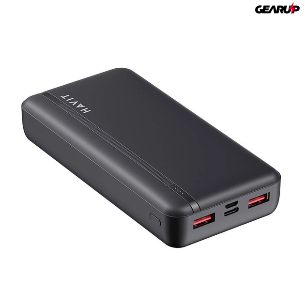 Havit 20000mAh powerbank, 2xUSB, USB-C, 22.5W (fekete)