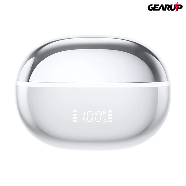 Kép 2/2 - Xiaomi Haylou Airfree fülre kapaszkodós vezeték nélküli akkumulátor kijelzős fülhallgató (fehér)