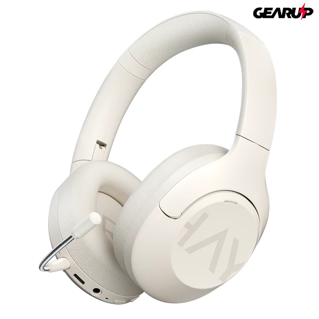 Kép 3/4 - Xiaomi Haylou S30 Pro vezeték nélküli fejhallgató levehető mikrofonnal, ANC (fehér)