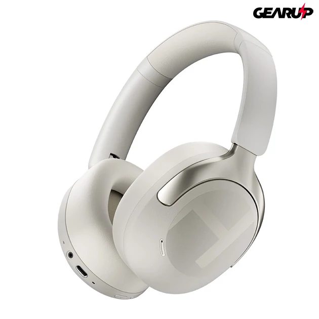 Kép 2/2 - Xiaomi Haylou S40 Bluetooth 6.0 fejhallgató - 360° térhangzás, 5-mikrofonos hibrid ANC, 90 órás üzemidő, LDAC (krémszínű)