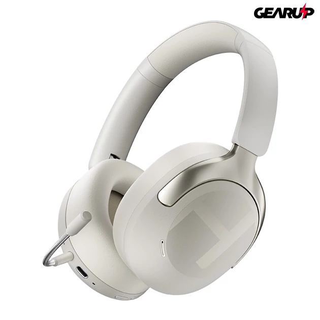 Kép 1/2 - Xiaomi Haylou S40 Bluetooth 6.0 fejhallgató - 360° térhangzás, 5-mikrofonos hibrid ANC, 90 órás üzemidő, LDAC (krémszínű)