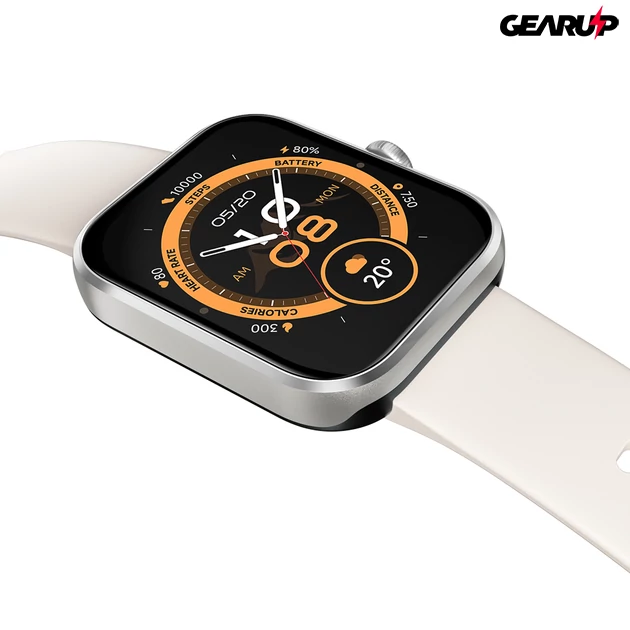 Kép 3/4 - Xiaomi Haylou Watch 4 aktivitásmérő okosóra - ezüst