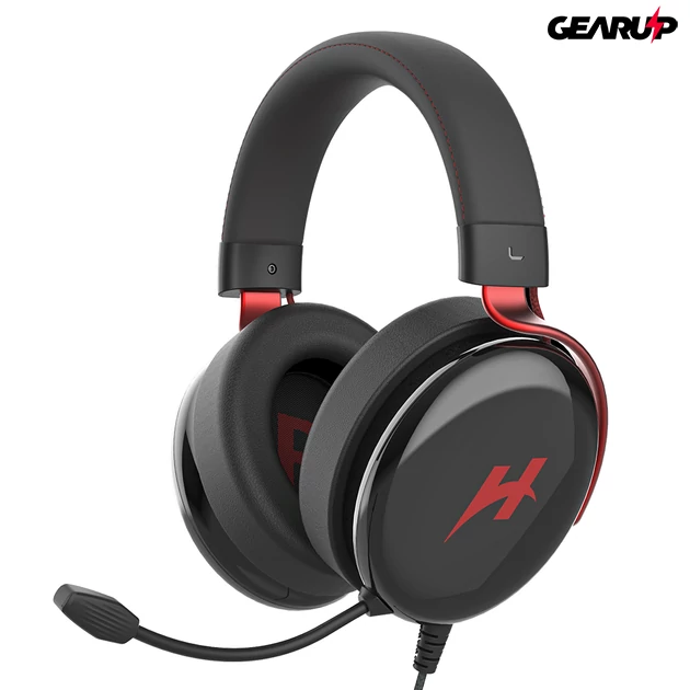 Kép 1/2 - Xiaomi Haylou HexStorm G1 USB-s vezetékes gamer fejhallgató virtuális 7.1 hangzással, 50 mm-es hangszóróval, állítható boom mikrofonnal