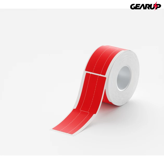 Kép 1/2 - Niimbot termál címke 25x38+38 mm, 200 db (piros, kábel)