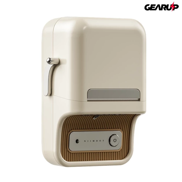 Kép 2/6 - Niimbot B21 Pro hordozható bluetooth címkenyomtató, 300 DPI, 20-50mm-es címkékhez (krémfehér)