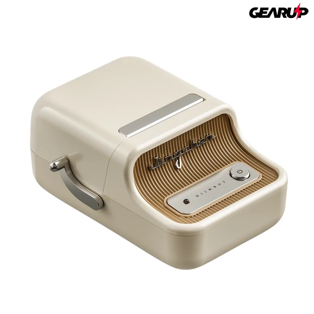 Kép 4/6 - Niimbot B21 Pro hordozható bluetooth címkenyomtató, 300 DPI, 20-50mm-es címkékhez (krémfehér)