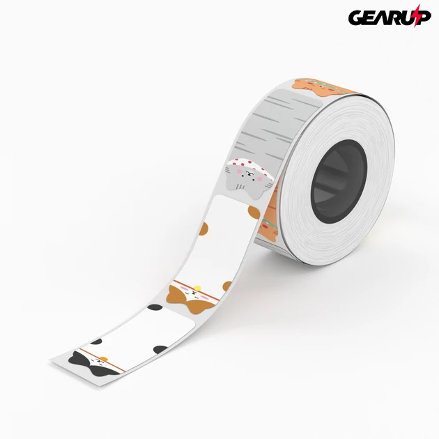 Kép 1/2 - Niimbot termál címke 12x40 mm, 160 db (cicás)