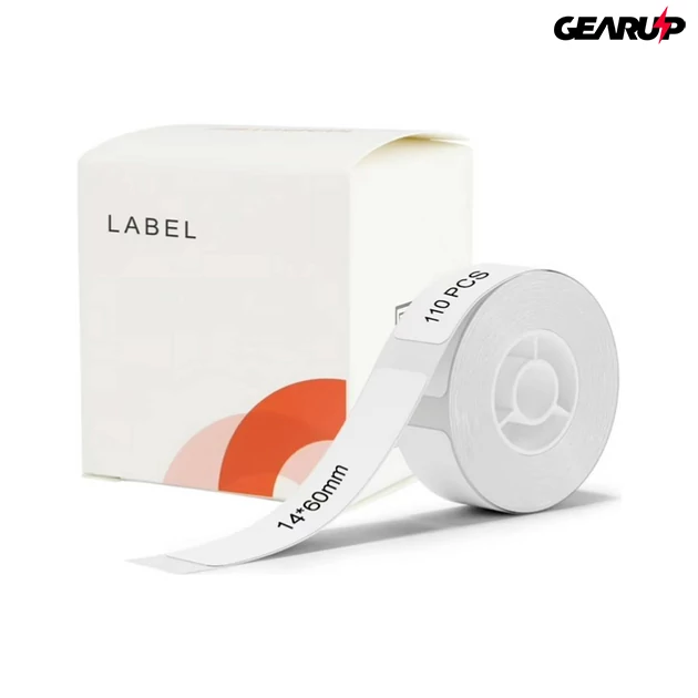 Kép 1/2 - Niimbot termál címke 14x60 mm, 110 db (fehér)