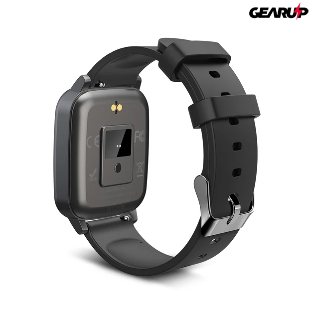 Kép 5/7 - BlitzWolf® BW-HL1T: aktivitásmérő okosóra hőmérséklet és pulzusmérővel - Fekete