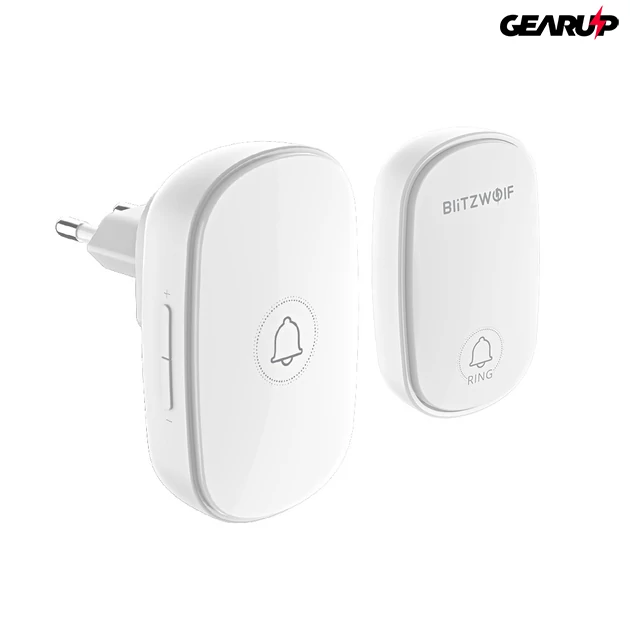 Kép 1/6 - BlitzWolf® BW-DB1: RF 433Mhz vezeték nélküli csengő 1