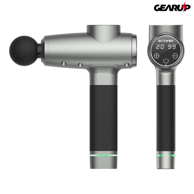 Kép 3/5 - BlitzWolf BW-FAS2: elektromos masszázspisztoly 6 db masszázsfejjel