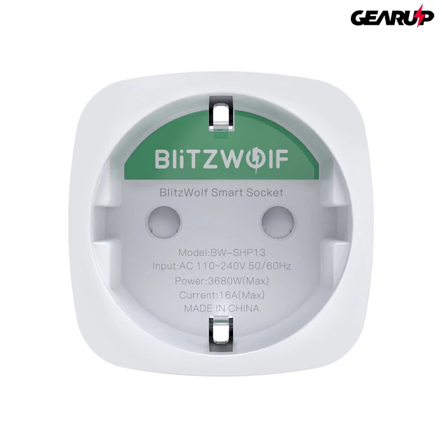 Kép 4/6 - BlitzWolf® BW-SHP13: wifis internetről távvezérelhető okos dugalj (3680W / 16A)
