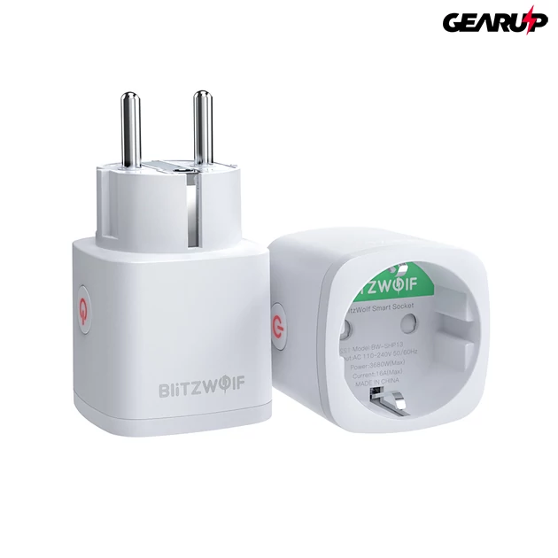 Kép 3/6 - BlitzWolf® BW-SHP13: wifis internetről távvezérelhető okos dugalj (3680W / 16A)