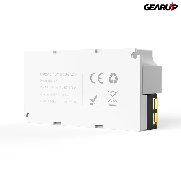 Kép 3/8 - BlitzWolf® BW-SS1: wifis internetről távvezérelhető kapcsoló relé (3300W / 15A)