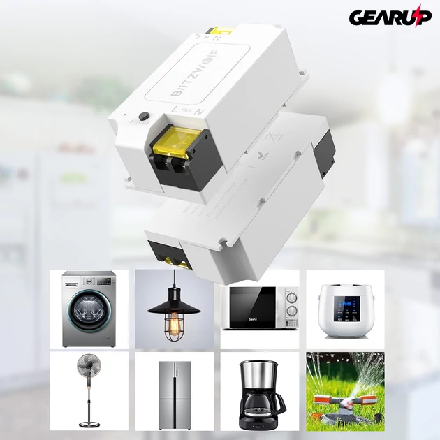Kép 4/8 - BlitzWolf® BW-SS1: wifis internetről távvezérelhető kapcsoló relé (3300W / 15A)