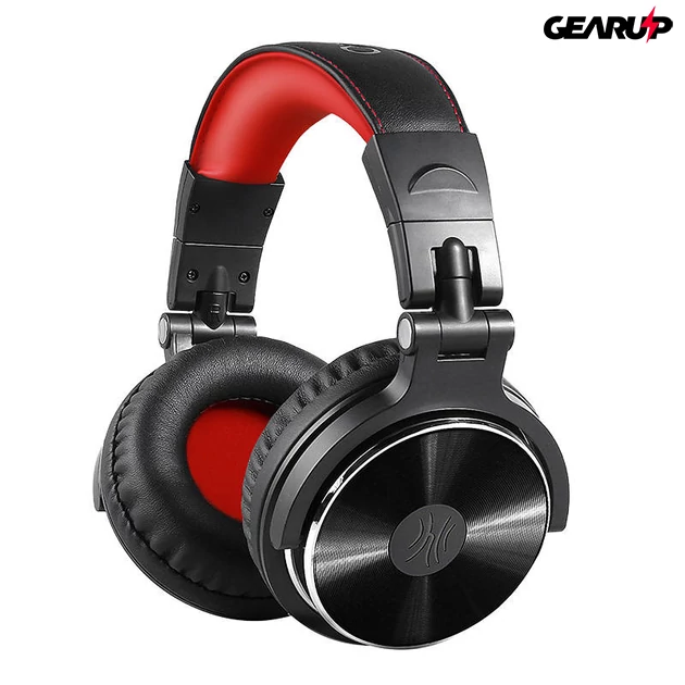 Kép 3/5 - OneOdio Studio Pro 10 vezetékes stúdió minőségű DJ fejhallgató - Hi-Res Audio - Piros