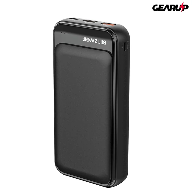 Kép 5/6 - BlitzWolf® BW-P11: hordozható külső akkumulátor / vésztöltő / Power Bank - 20000mAh 18W - Fekete