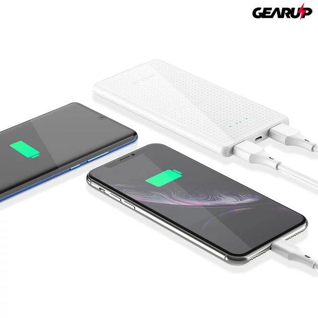 Kép 4/6 - BlitzWolf® BW-P7: hordozható külső akkumulátor / vésztöltő / Power Bank - 5000mAh - Fehér