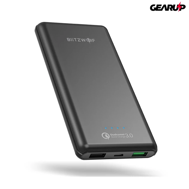 Kép 1/4 - BlitzWolf® BW-P6: 10000mAh QC 3.0 Dual USB Power Bank 1