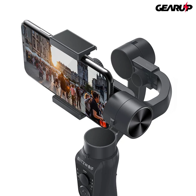 Kép 8/17 - BlitzWolf® BW-BS14: 3 tengelyes stabilizátor gimbal mobiltelefonhoz