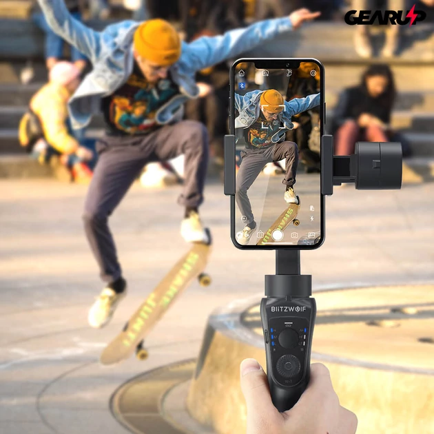 Kép 16/17 - BlitzWolf® BW-BS14: 3 tengelyes stabilizátor gimbal mobiltelefonhoz