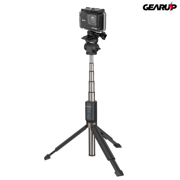 Kép 5/7 - BlitzWolf® BW-BS5: 880mm hosszú multifunkciós selfie bot okostelefonhoz és kamerához - Fekete