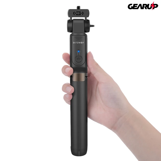 Kép 7/7 - BlitzWolf® BW-BS5: 880mm hosszú multifunkciós selfie bot okostelefonhoz és kamerához - Fekete