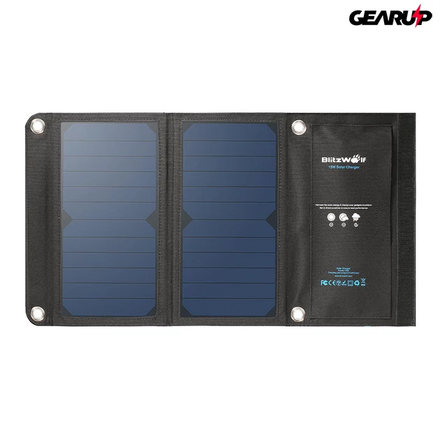Kép 4/8 - BlitzWolf® BW-L2: hordozható napelemes töltő és mobiltelefon tok (15W)