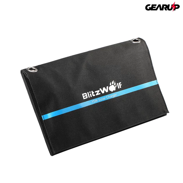 Kép 3/8 - BlitzWolf® BW-L2: hordozható napelemes töltő és mobiltelefon tok (15W)