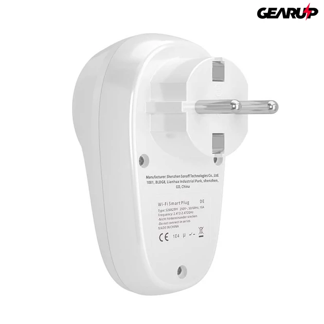 Kép 3/3 - Sonoff S26R2TPF-DE WIFI okos konnektor/aljzat