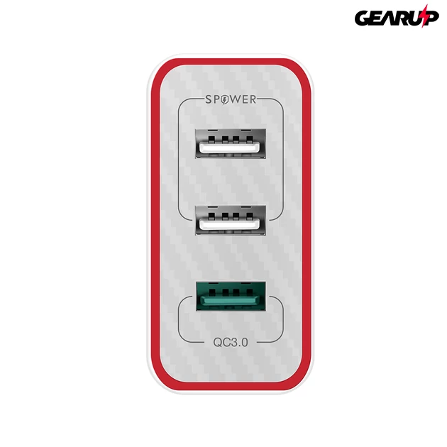 Kép 2/8 - BlitzWolf® BW-PL2: 3 portos USB hálózati gyorstöltő - 30W