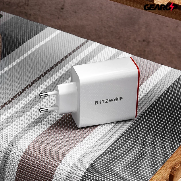 Kép 7/8 - BlitzWolf® BW-PL2: 3 portos USB hálózati gyorstöltő - 30W