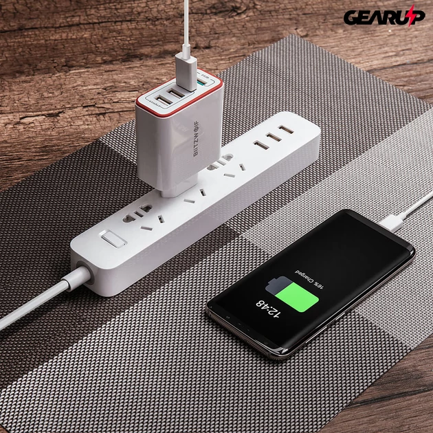 Kép 6/6 - BlitzWolf® BW-PL5: 4 portos USB hálózati gyorstöltő - 35W