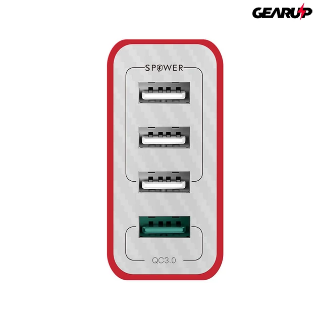 Kép 4/6 - BlitzWolf® BW-PL5: 4 portos USB hálózati gyorstöltő - 35W