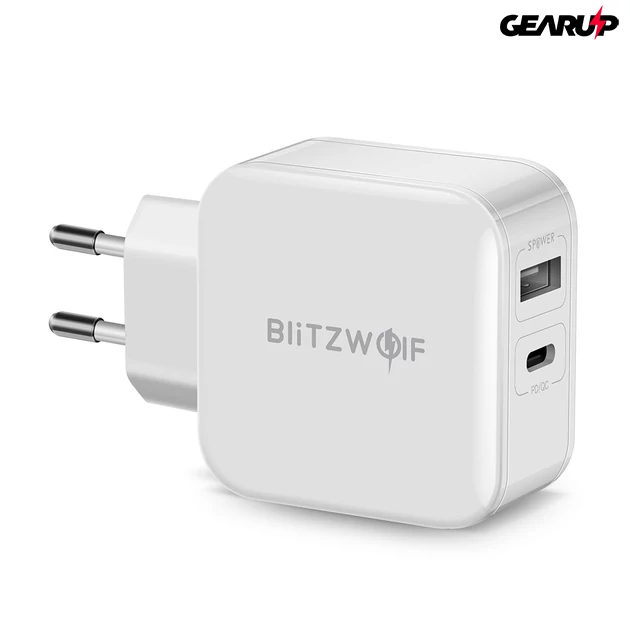Kép 1/5 - BlitzWolf® BW-S11: USB és Type-C hálózati gyorstöltő - 30W 1