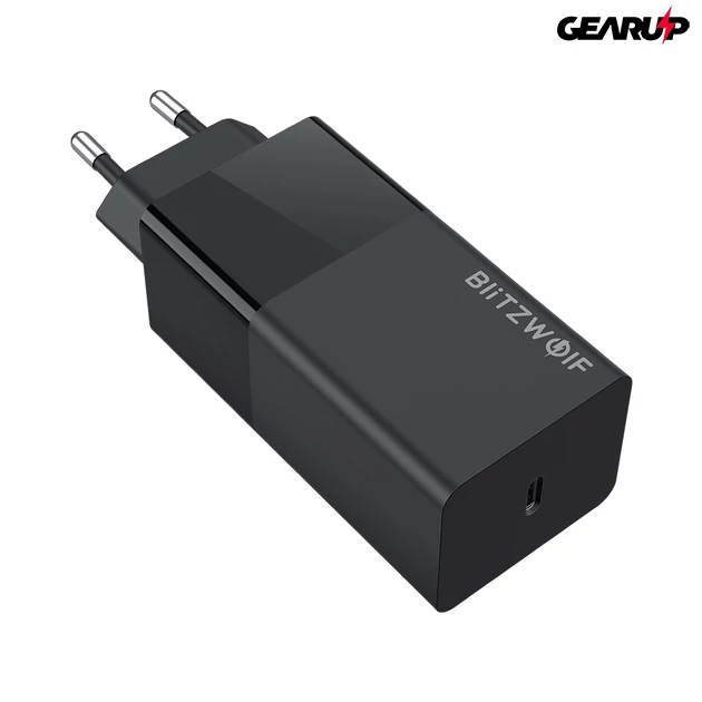 Kép 2/7 - BlitzWolf® BW-S17: 65W-os gyorstöltő adapter Type-C porttal