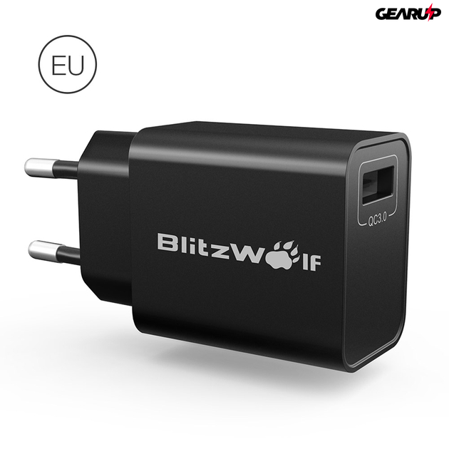 BlitzWolf® BW-S9: USB hálózati töltő adapter - 18W